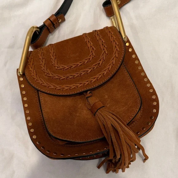 Chloe Tan Leather Crossbody Bag HUDSON MINI - Picture 3 of 12